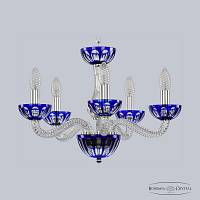 Люстра  Bohemia Ivele Crystal  арт. 1309/5/165 Ni Cl/Clear-Blue/H-1H